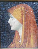 Антикварный мозаичный портрет «Святая Фабиола»