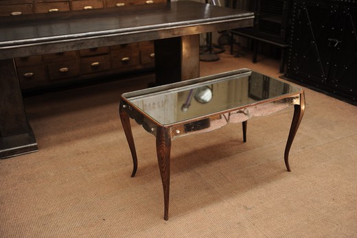 old mirrored coffee table