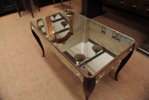 винтажный зеркальный кофейный столик