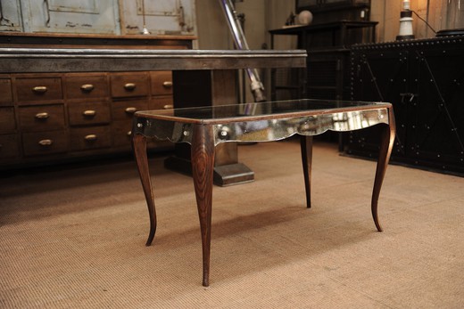 old mirrored coffee table