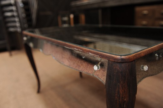 vintage mirrored coffee table