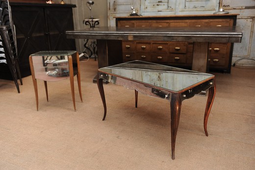 vintage mirrored coffee table