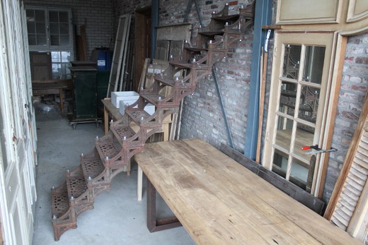 old antique cast iron stairs 19 century