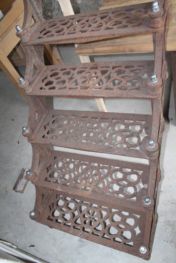old antique cast iron stairs