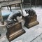 Antique fire andirons "dogs"