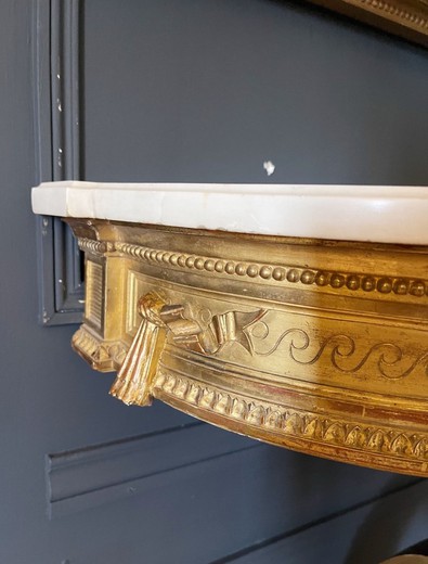 Антикварная золоченая консоль в стиле Луи XVI