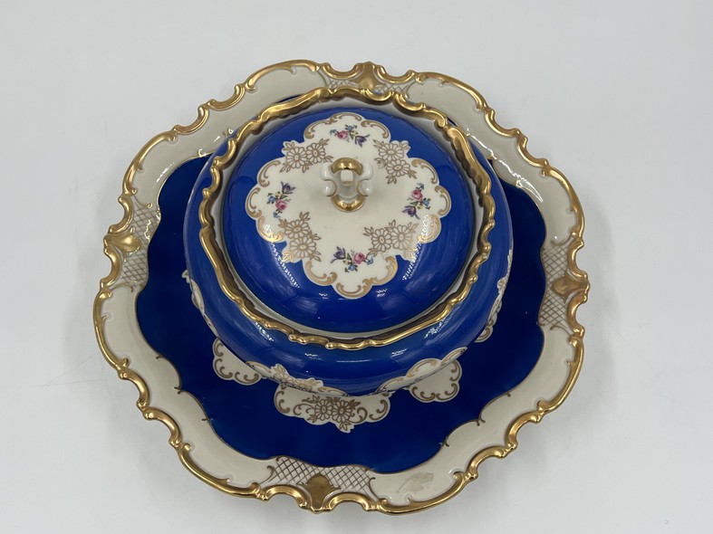 Antique candy bowl with dish, Reichenbach