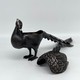Антикварная скульптура-шкатулка «Павлин»