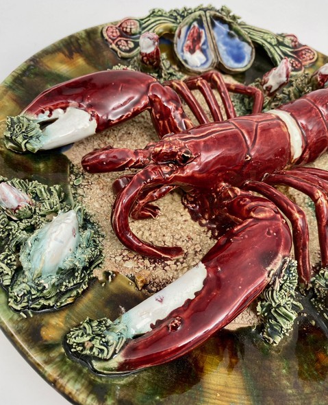 Antique dish with lobster