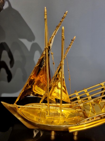 Винтажная скульптура «Корабль»