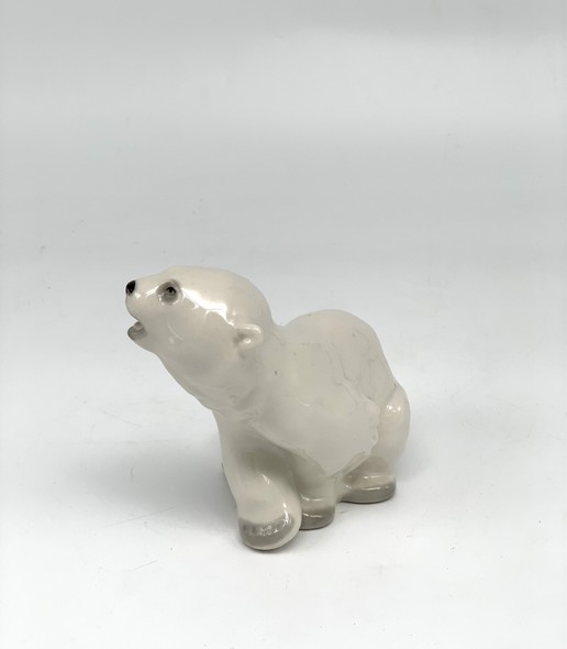 Винтажная статуэтка «Белый медведь» ЛФЗ