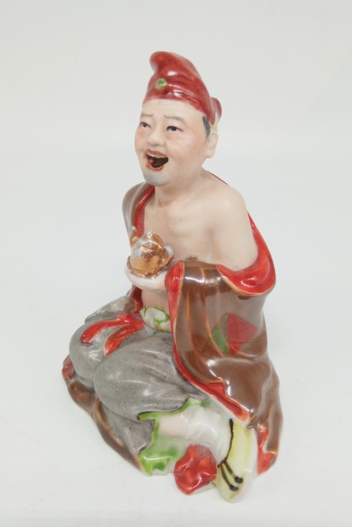 Антикварная статуэтка «Китаец с чайником»