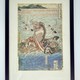 Vintage lithograph "Battle of the Uji River"