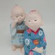 Винтажная скульптура 
«Дети в кимоно»