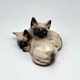 Vintage figurine "Siamese cats"