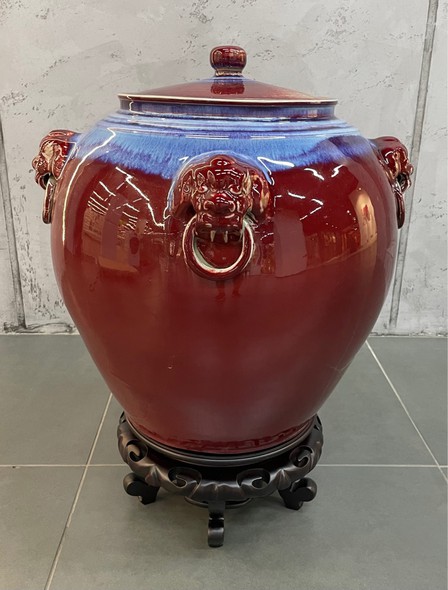 Антикварная ваза-кашпо,
обливная керамика