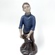 Винтажная скульптура "Мальчик с сетью", 
Дания