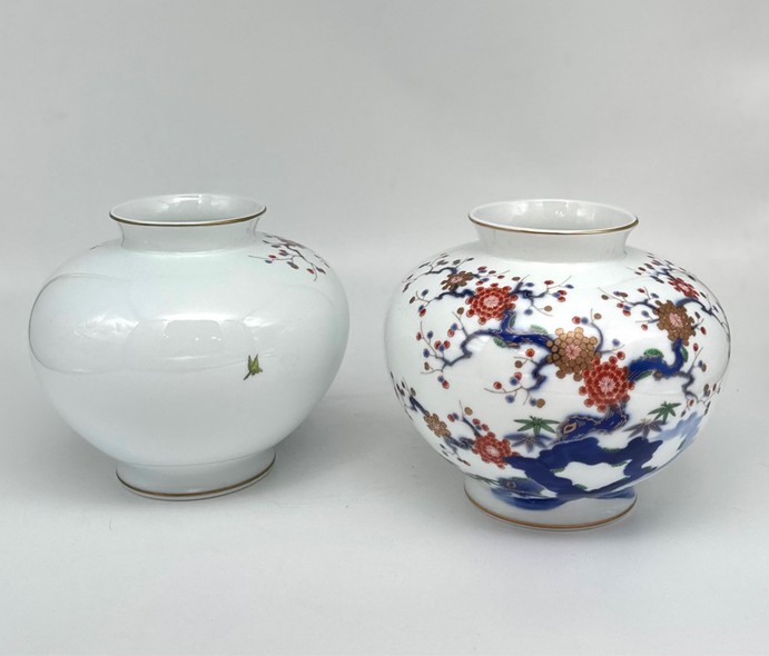 Paired vintage vases “Sakura”, Fukugawa