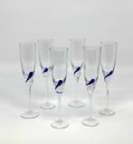 Vintage set of wine glasses Murano