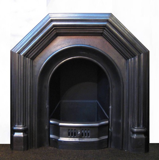 antique cast iron fireplace Art-Deco style