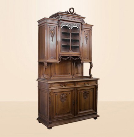 antique furniture cupboard buffet Louis XVI made of wood (walnut) in rococo style, online shop in moscow