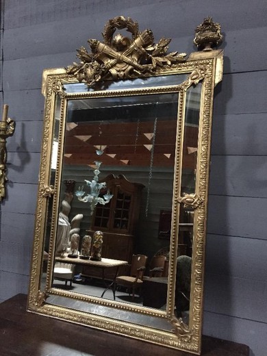 антикварное зеркало в стиле людовик 16, 19 век