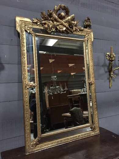 старинное зеркало людовик 16 с золочением, 19 век