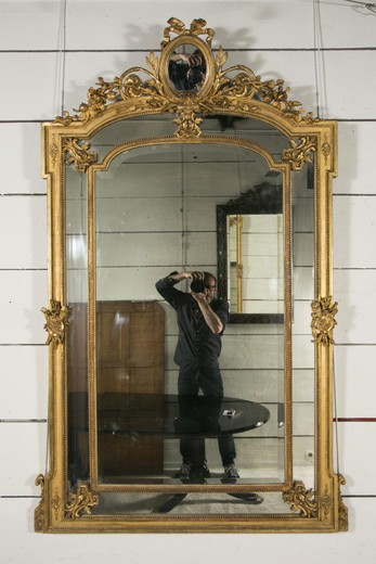 большое старинное зеркало в стиле людовик 16