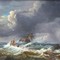 Pair Of XIXth Painting "Shipwreck Navy"