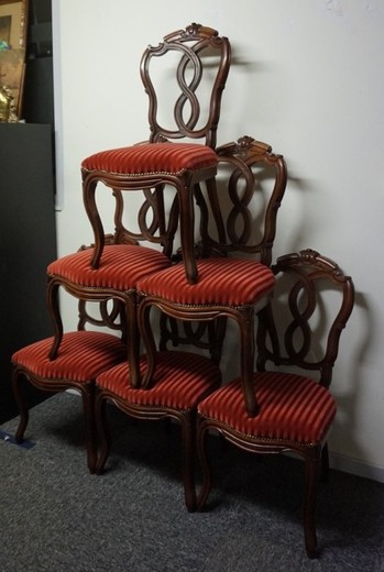 антикварный набор стульев