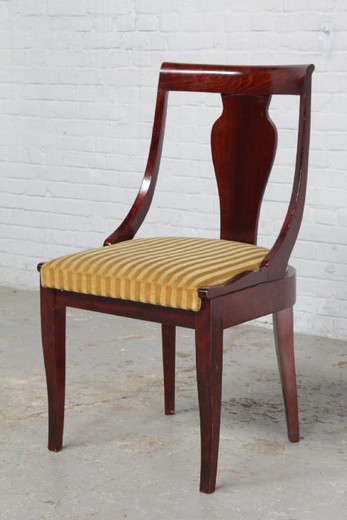 набор антикварных стульев в стиле ампир из красного дерева купить в Москве