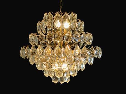 Mid-Сentury modern Gaetano Sciolari vintage crystal chandelier