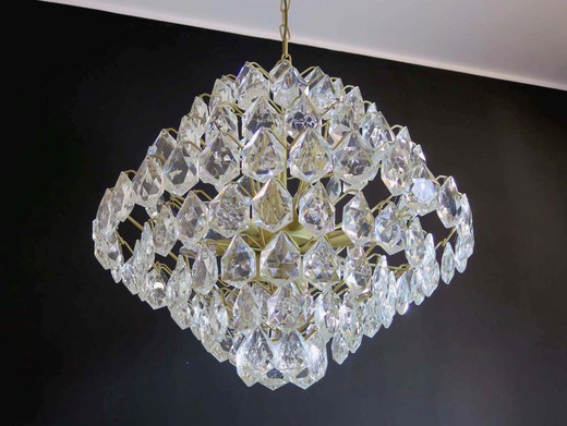 Mid-Сentury modern Gaetano Sciolari vintage crystal chandelier