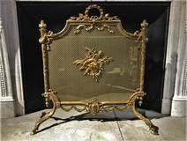 Antique fireplace screen