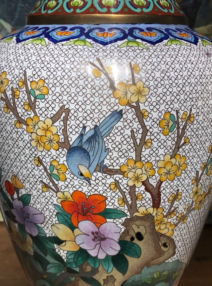 Double Vase Cloisonne