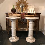 Antique paired pedestals