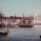 Антикварная картина «Сцена в восточном порту»