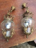 Antique pair empire lanterns