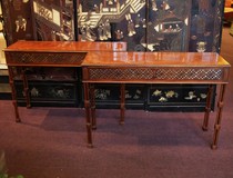 Pair Of Mahogany Consoles