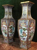 Double Vase Cloisonne