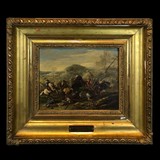 Antique painting "Battle"