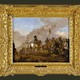 Antique painting the scene of battle