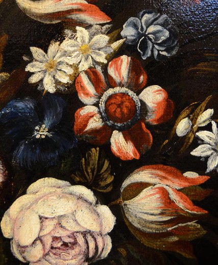 Антикварная картина «Натюрморт с цветами»