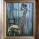 Antique painting "Naked in the moonlight"