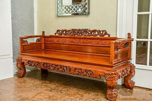 Antique bench in oriental style