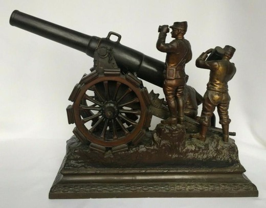 Antique sculpture "Artillery crew"
