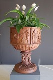 Antique terracotta flower pot