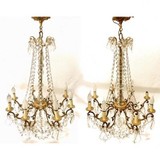 Antique pair chandeliers