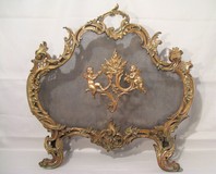 Antique fireplace screen