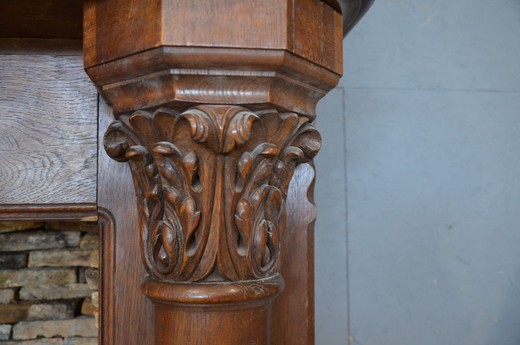 Antique high fireplace mantel